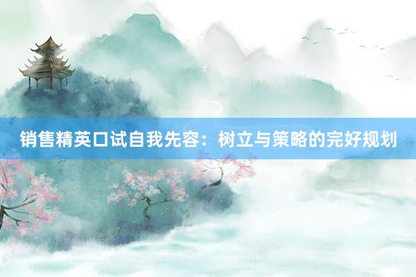 销售精英口试自我先容：树立与策略的完好规划