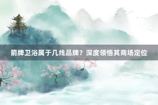 箭牌卫浴属于几线品牌？深度领悟其商场定位